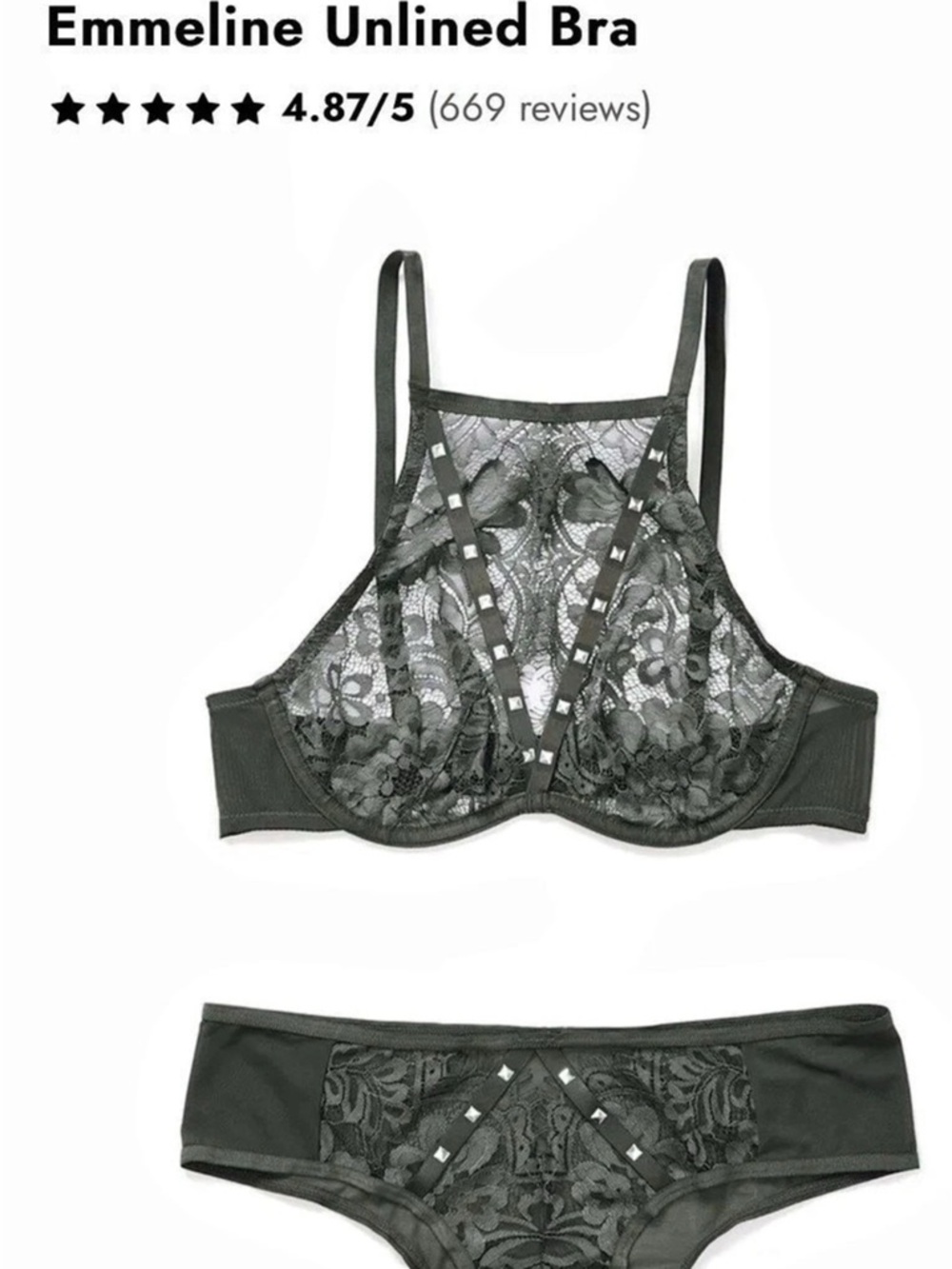 Adore Me Emmeline Unlined Bra Floral Bra in Black